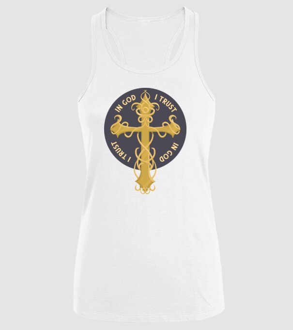 In God We Trust model alb pe tricou