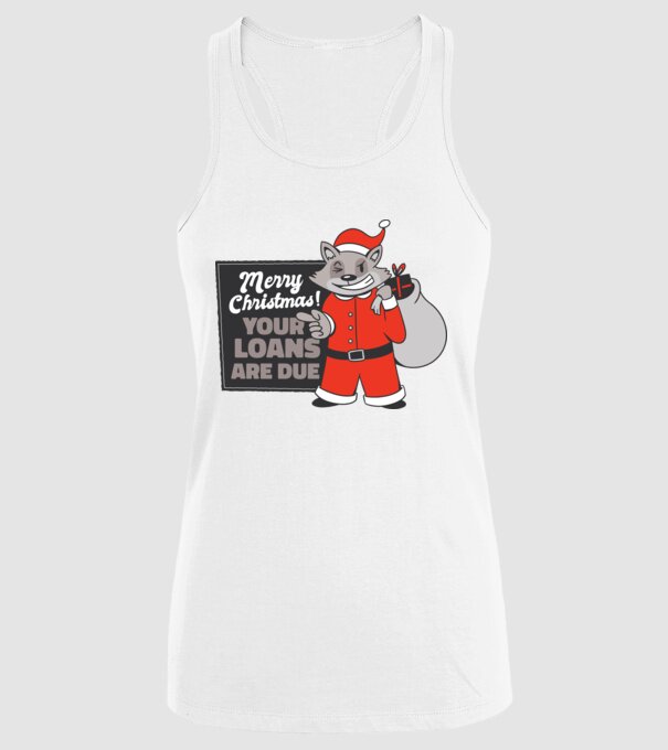 Raton de Crăciun model alb pe tricou