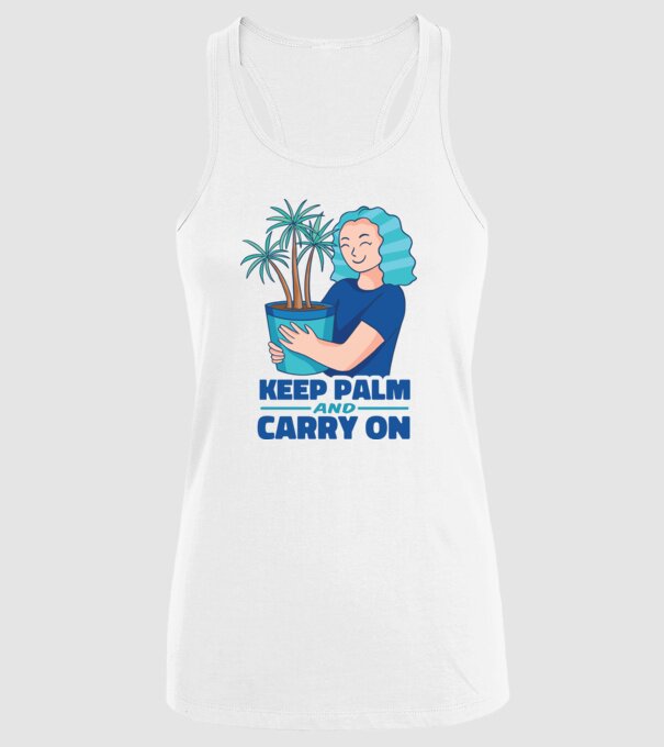 Keep Calm and Carry On model alb pe tricou