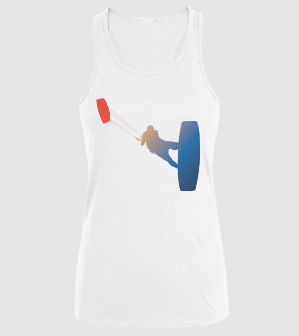 Kite Surfer model alb pe tricou