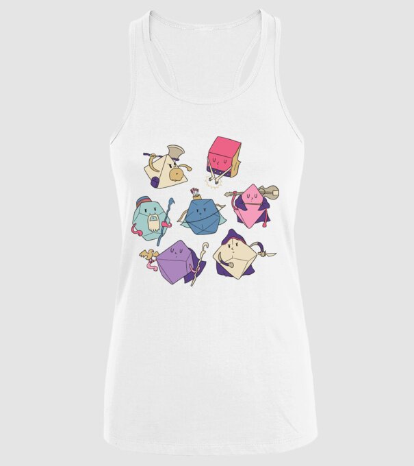 Caractere Cub model alb pe tricou
