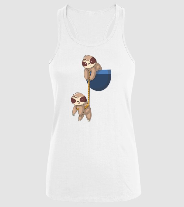 Leneș cu buzunar model alb pe tricou
