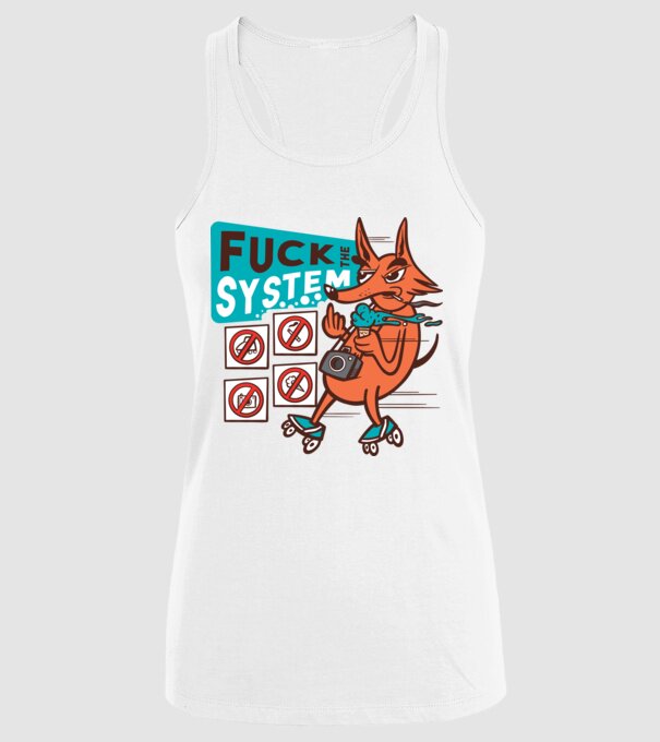 Câine Rebel model alb pe tricou