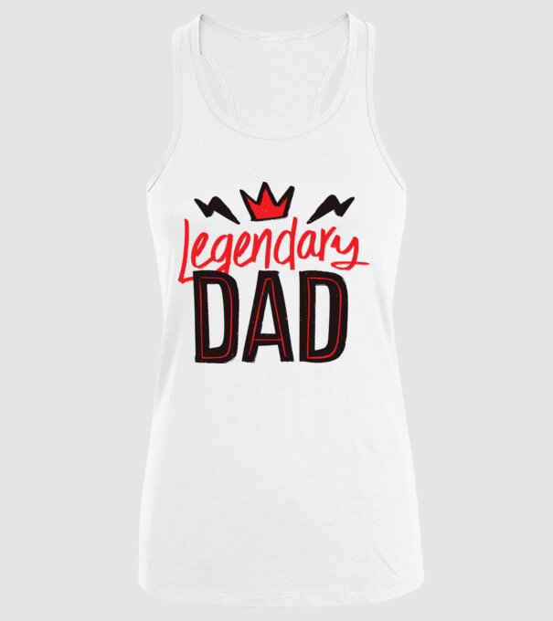Tată legendar model alb pe tricou