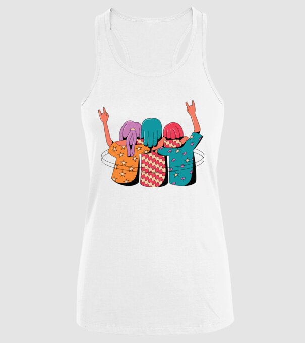 Cele mai bune prietene model alb pe tricou