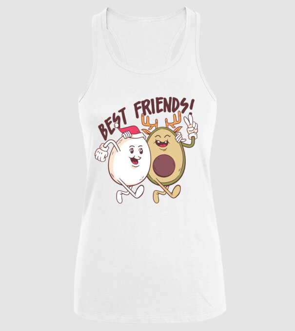 Cei mai buni prieteni vegan model alb pe tricou