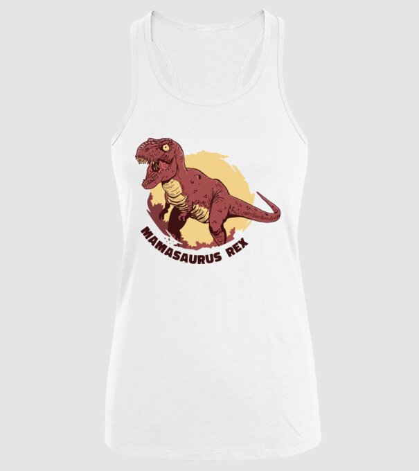 mamasaurus rex model alb pe tricou