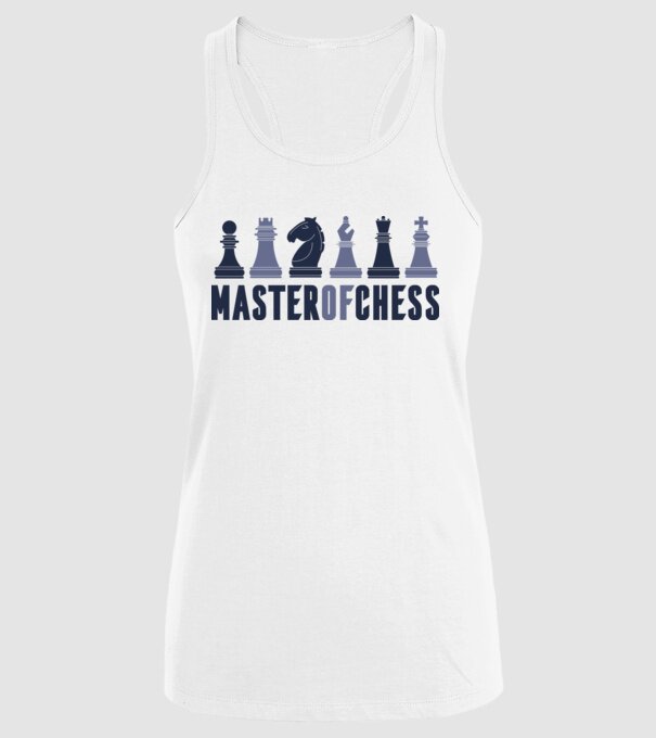 Master of Chess model alb pe tricou