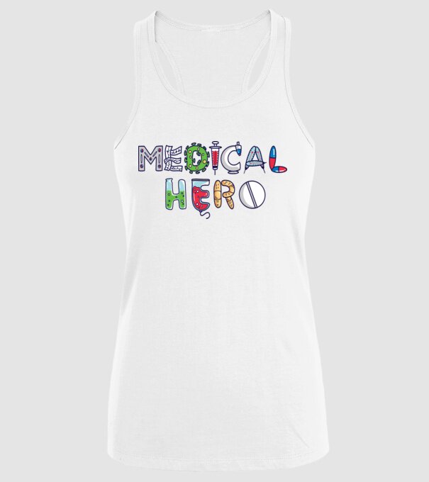 Medical Hero - Eroi de zi cu zi model alb pe tricou