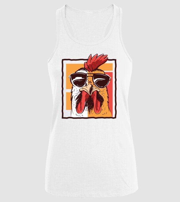 Pui cool model alb pe tricou