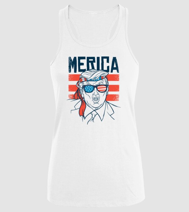 Merica Trump 2020 Usa model alb pe tricou