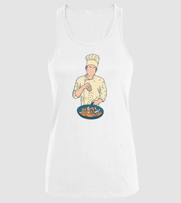 Maestru Bucătar model alb pe tricou