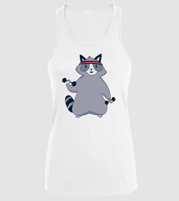 Raton antrenament model alb pe tricou