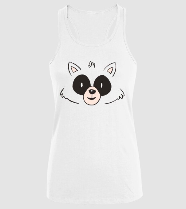 Cap Raton model alb pe tricou