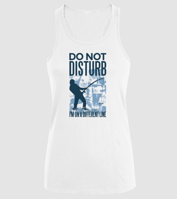 Nu mă deranja, sunt pe altă linie Pescar model alb pe tricou