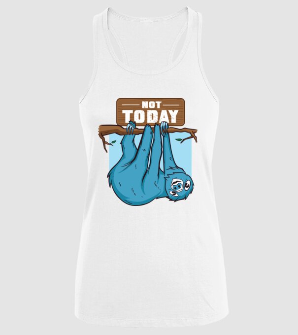 Not today Leneș model alb pe tricou