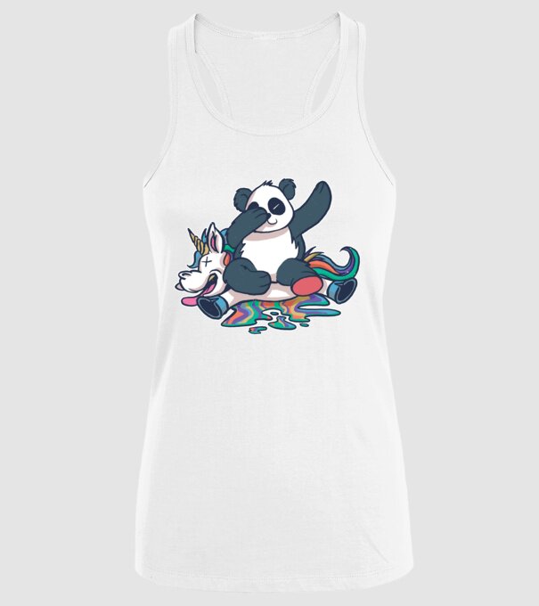 Panda DAB Unicorn model alb pe tricou
