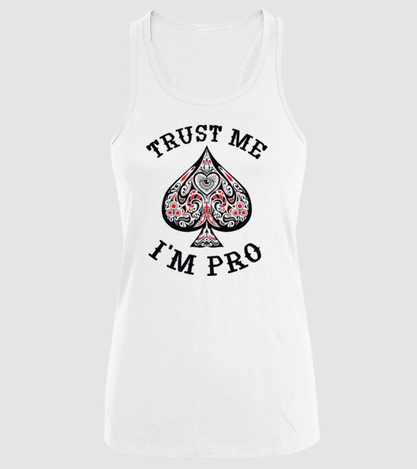 Jucător profesionist de poker model alb pe tricou