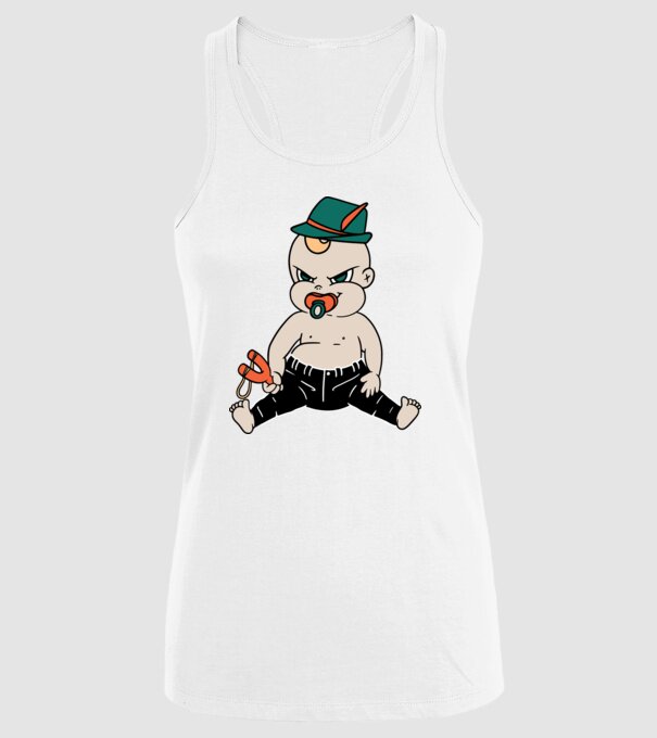 Bebe neastâmpărat model alb pe tricou