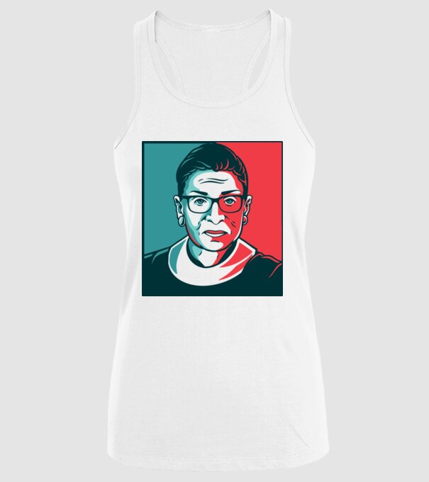 Ruth Bader Ginsburg model alb pe tricou
