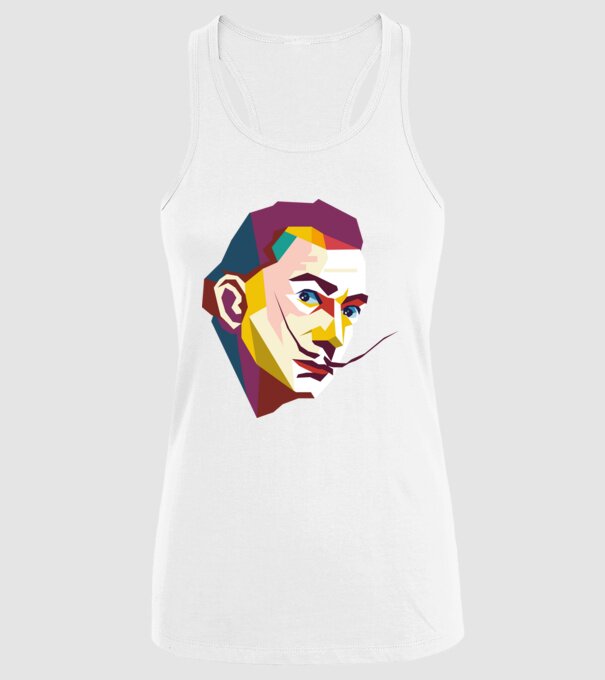 Salvador Dali abstract model alb pe tricou
