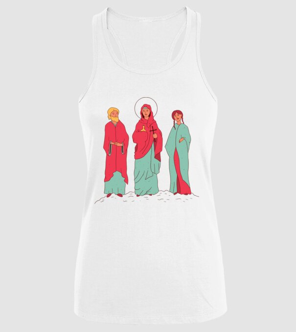 Sfinți model alb pe tricou