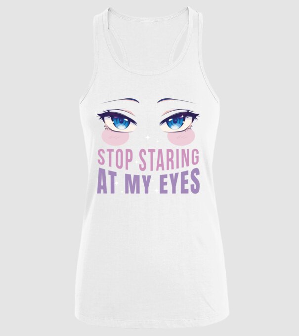 Ochi sexy Anime model alb pe tricou