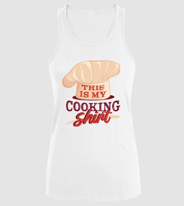 This is my Cooking Shirt model alb pe tricou