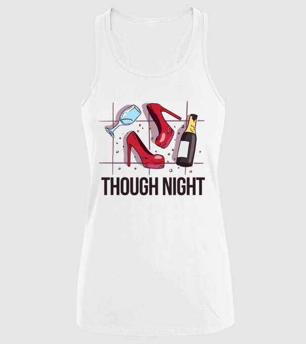 Though Night - seară grea model alb pe tricou