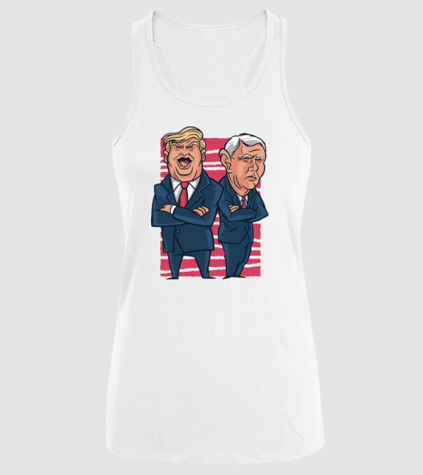 Trump Pence USA model alb pe tricou