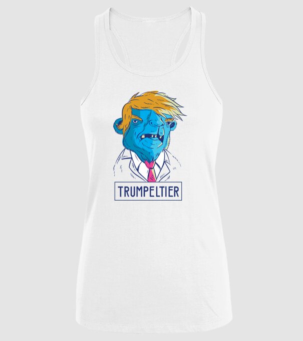 Trumpeltier monstru Trump model alb pe tricou
