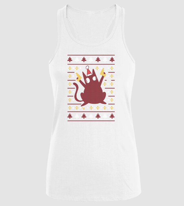 Pulover urât Pew Pew Pew Madafakas model alb pe tricou