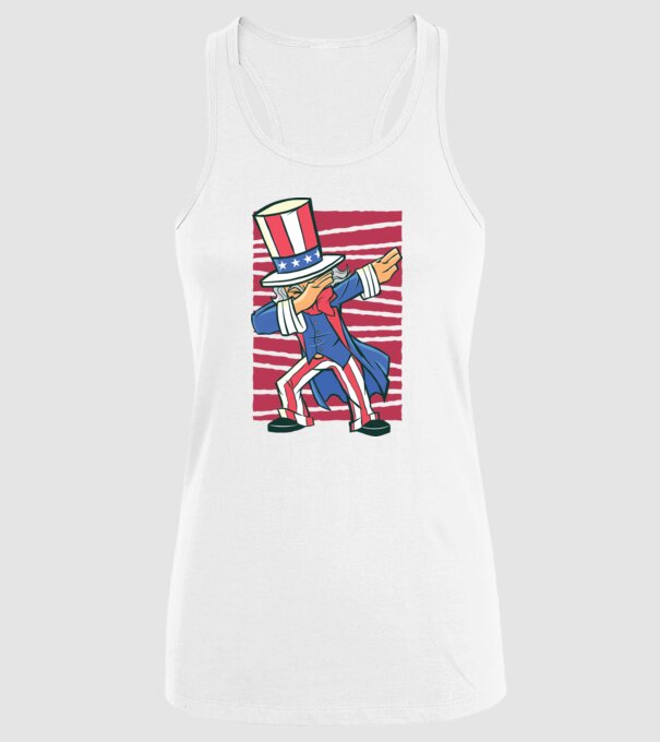 Uncle Sam DAB model alb pe tricou