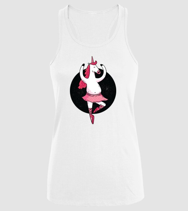 Unicorn Balet model alb pe tricou