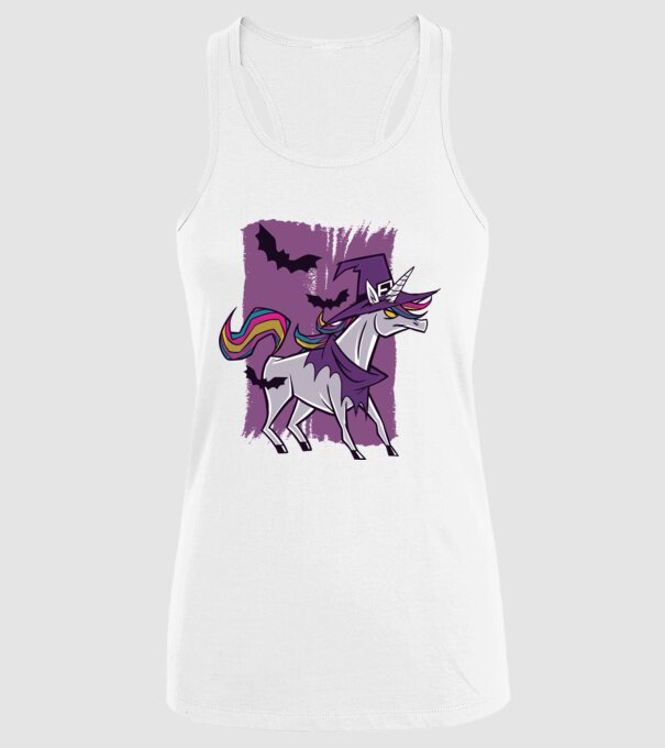 Unicorn vrăjitoare model alb pe tricou