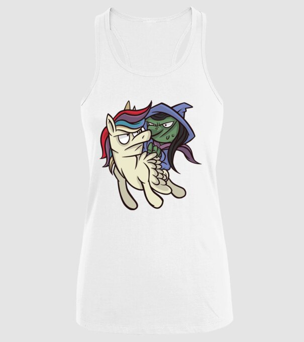 Unicorn vrăjitoare model alb pe tricou
