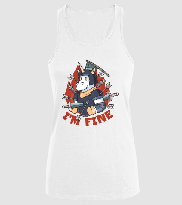 Cavaler Unicorn model alb pe tricou