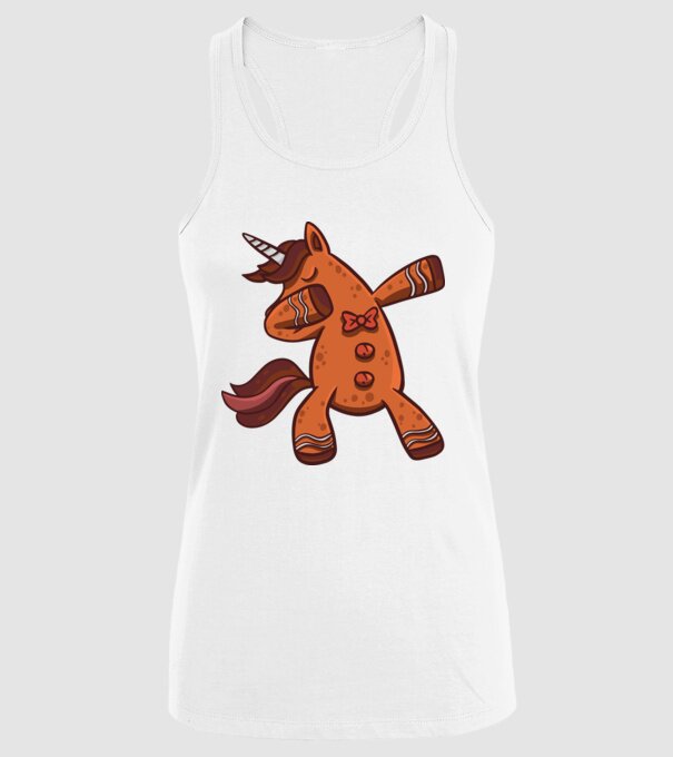 Unicorn turtă dulce DAB model alb pe tricou