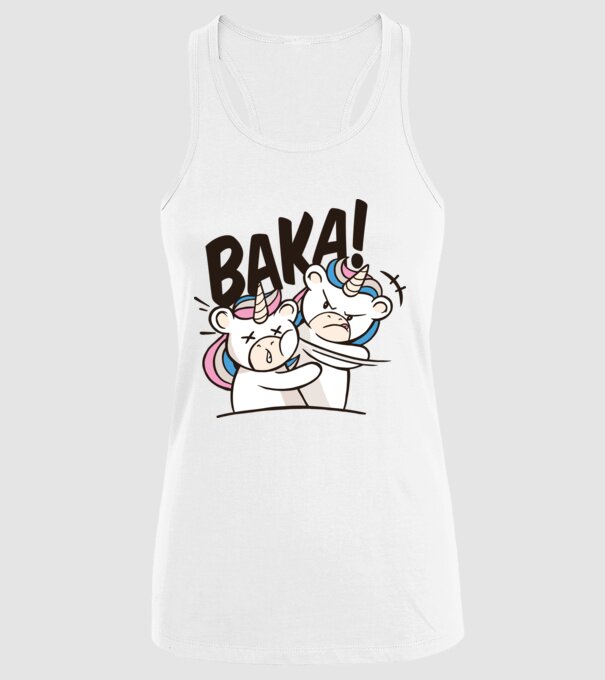 Unicorn palmă model alb pe tricou
