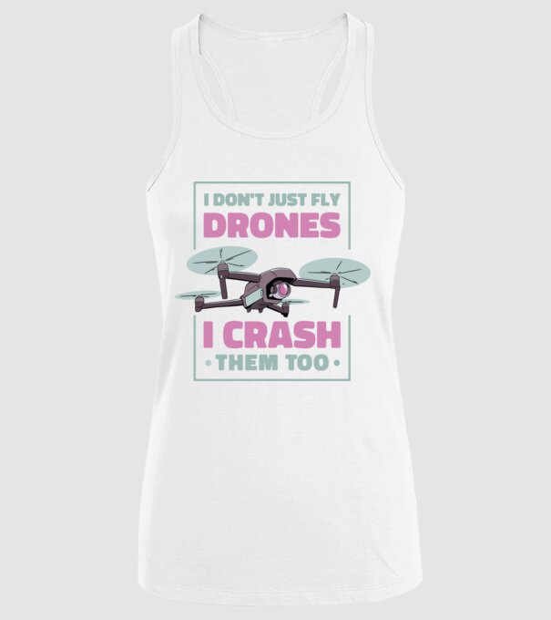 Tricou drone model alb pe tricou