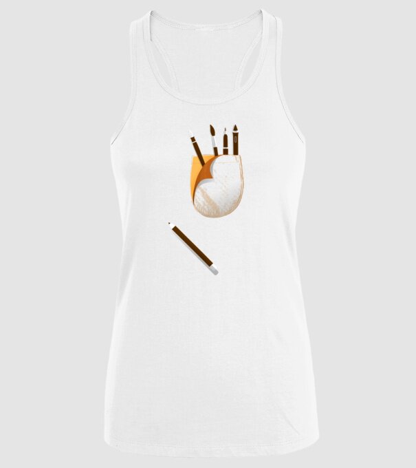 Designer buzunar model alb pe tricou