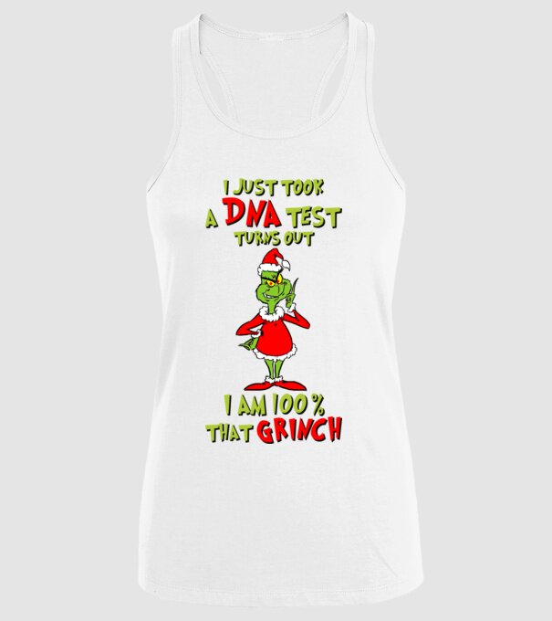 I just took a DNA test - I am Grinch model alb pe tricou