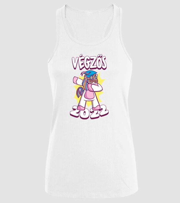 Inorog Absolvent model alb pe tricou