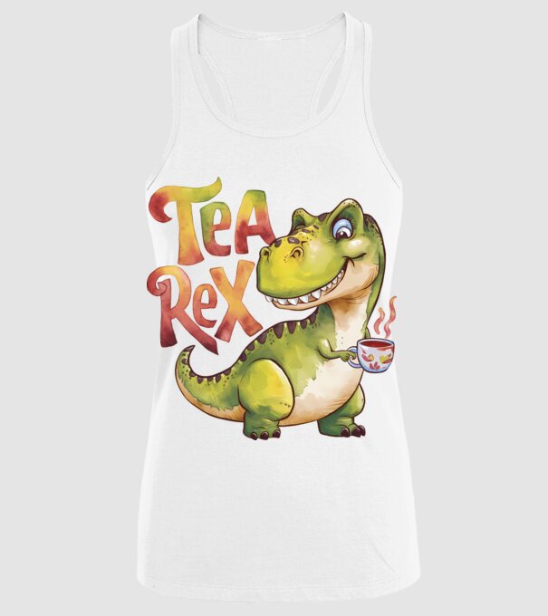Tea Rex model alb pe tricou