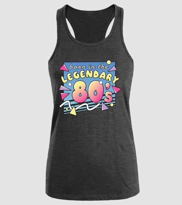 M-am născut în legendarii ani 80 model negru pe tricou