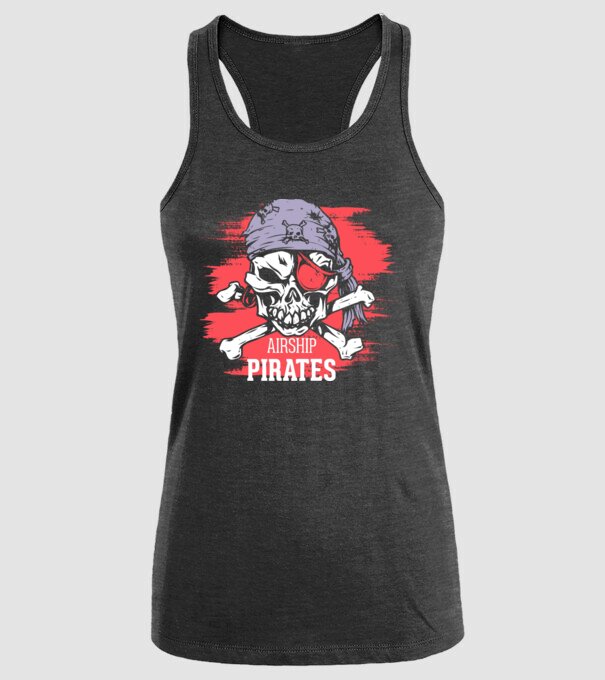 Airship Pirates - Pirat model negru pe tricou
