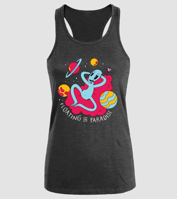 Alien Chill model negru pe tricou