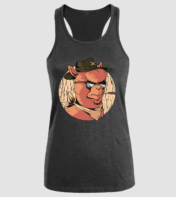 Alpaka model negru pe tricou