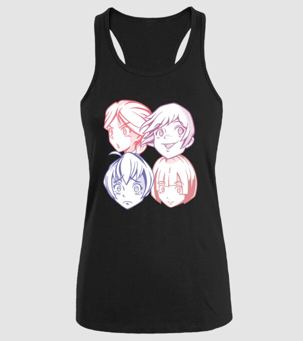 Expresii Anime model negru pe tricou