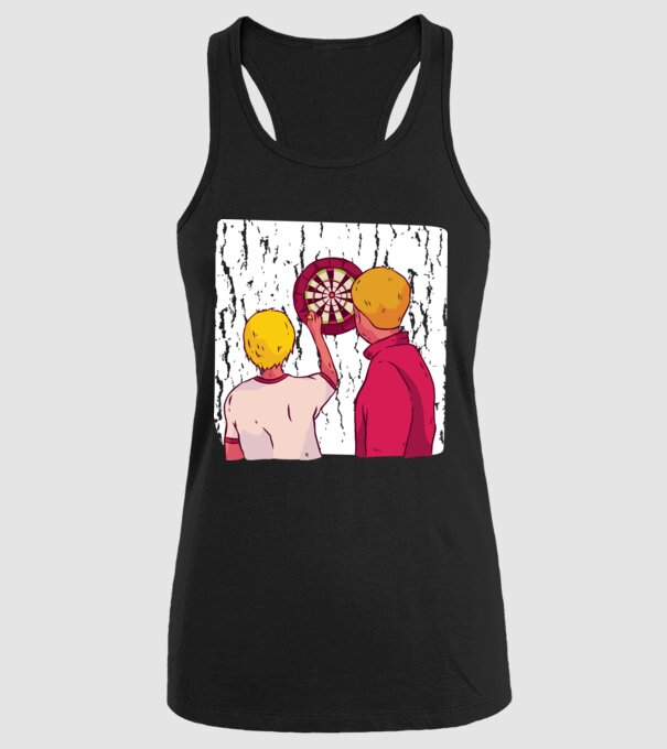 Darts Tată Fiu model negru pe tricou